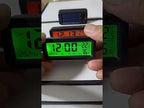 Car Solar-powered Clock With Luminous Light Thermometer Humidity Meter(Blue-green Light) - YouTube Video