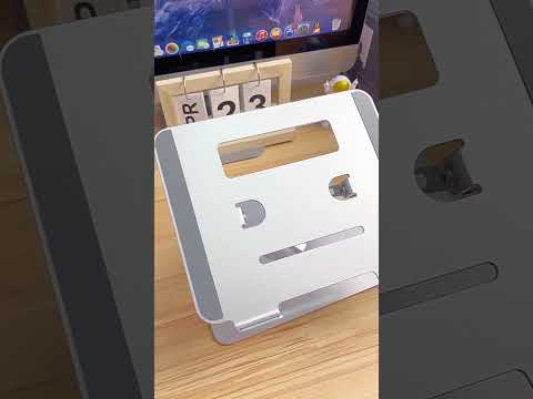 D088 Portable Aluminum 360 Degree Rotating Height Flexible Adjustable Notebook Laptop Stand - YouTube Video