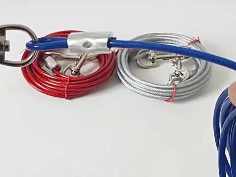 Double-end Steel Wire Rope Pet Dogs 2 in 1 Traction Rope Pet Walking Leads With Handle, Length: 10m,Random Color Delivery - YouTube Video