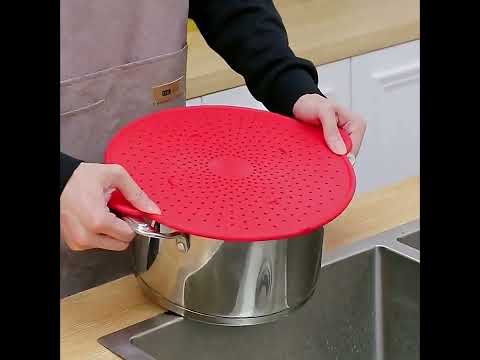 Multifunctional Food Grade Silicone Placemat Creative Kitchenware Heat Insulation Screen Filter(Orange) - YouTube Video