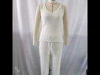 Knitted Halter Pajamas Solid Color Half Velvet Suit Home Wear, Size: S(White) - YouTube Video