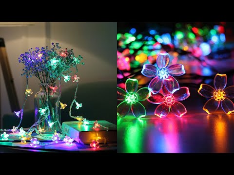 6m 40 LEDs Cherry Blossom  Holiday Decorative Light, Battery Powered (Colorful Light) - YouTube Video