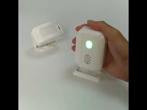 Wireless Infrared Sensor Split Supermarket Welcome Doorbell - YouTube Video