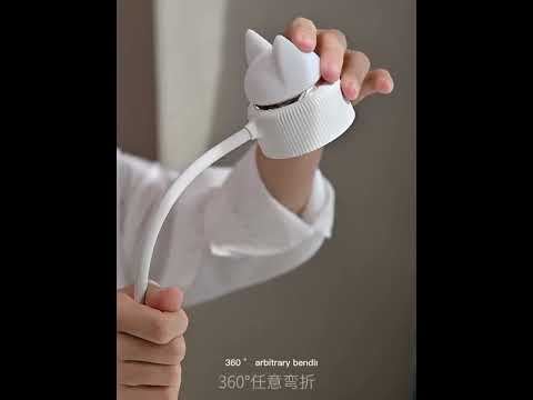 Cat Shape Double Light Source Design LED Desk Night Lamp, Support 3 Brightness Control(Pink) - YouTube Video