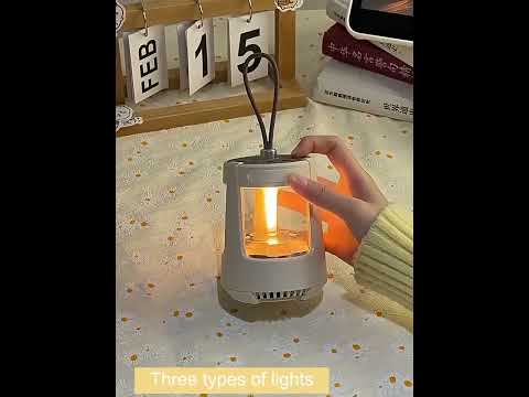 QD09 Outdoor Hanging Light Type Portable Bluetooth Speaker with Camping Lantern, Stepless Dimming Light(Black) - YouTube Video