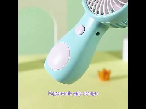 Cute Small Snail Handheld USB Rechargeable Fan Portable Mini Compact Pocket Fan(Blue) - YouTube Video