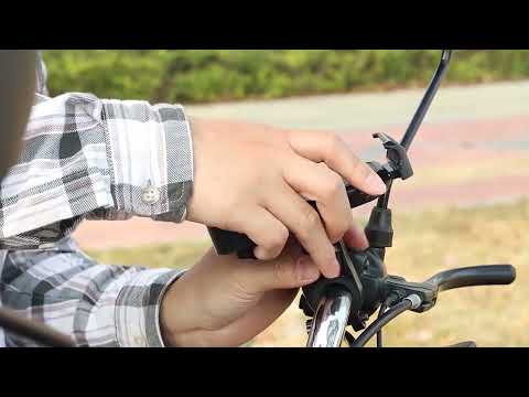 HW-68 Motorcycle Bicycle Navigation Mobile Phone Bracket, Style: Round Handlebar - YouTube Video