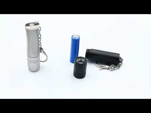 Small LED Portable Flashlight With Keychain(Black) - YouTube Video