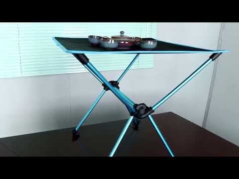 Outdoor Camping Portable Light Folding Table Oxford Cloth Aviation Aluminum Picnic Barbecue Table - YouTube Video