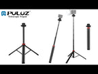 PULUZ 2m 8-section Aluminum Alloy Broadcast Fill Light Bracket Telescopic Tripod (Black) - YouTube Video