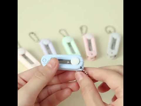 Portable Retractable Folding Scissors Mini Multifunctional Cutting Tools(Transparent) - YouTube Video