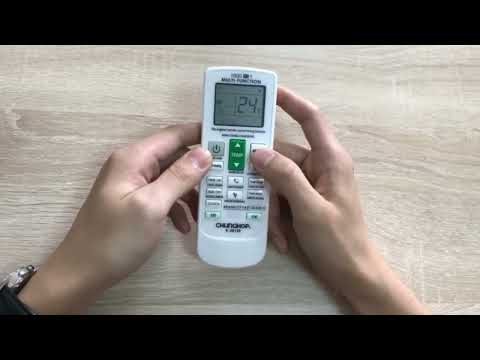 CHUNGHOP K-2012E Universal Air Conditioner Remote Control with Brand Button Pairing Function - YouTube Video