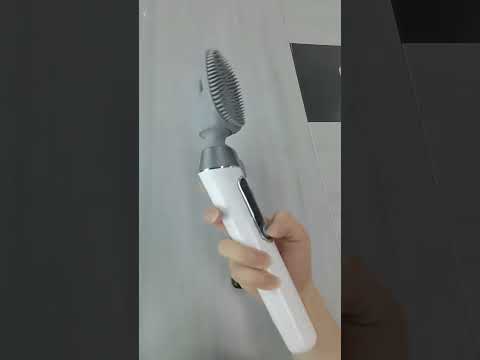 Electric Bath Brush Silicone Vibration Long-handled Back Spa Shower(White) - YouTube Video