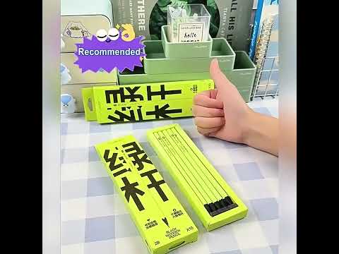 Deli 10 PCS/Pack Student Writing And Drawing Pencils Easy To Sharpen Sketch Pencils, Spec: HB - YouTube Video
