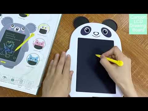 HYD-8511 Cartoon Kids LCD ABS Graffiti Drawing Colorful Hands Writing Board - YouTube Video