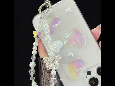 Tassel Pearl Double Butterfly Phone Chain(Green) - YouTube Video