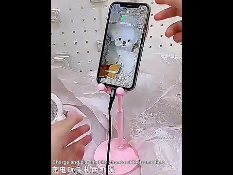 03247 Rabbit Retractable Phone Lazy Bracket Foldable Desktop Holder(Green) - YouTube Video