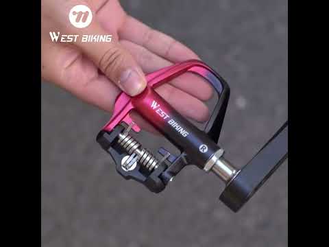 WEST BIKING Lightweight SPD-Compatible Road Bike Clipless Pedals - with Cleats and High-Efficiency Bearings Black Steel - YouTube Video