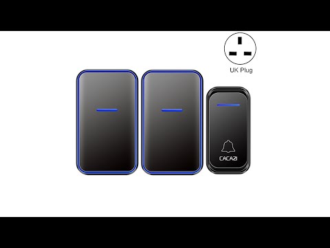 CACAZI A68-2 One to Two Wireless Remote Control Electronic Doorbell Home Smart Digital Wireless Doorbell, Style:US Plug(Black) - YouTube Video