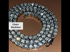 Mens Hip Hop Punk 1 Row Crystal Inlaid Alloy Necklace Chain, Size: 20 inch (Black) - YouTube Video