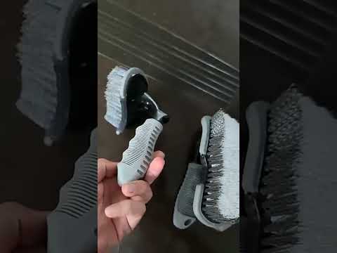 3 PCS Car Tire Brush Carpet Foot Pad Brush, Style: DM-08 Pointed Brush - YouTube Video