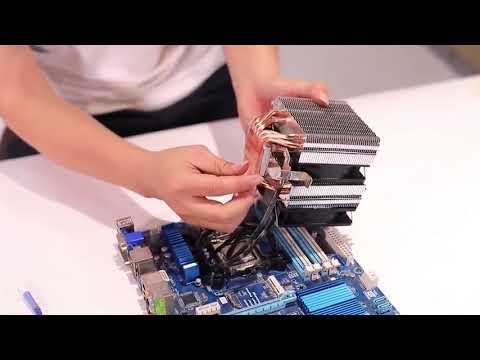 Desktop Computer 6 Copper Tube CPU Radiator Super Quiet Blue Light 3-pin Single Fan - YouTube Video