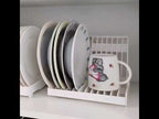 Foldable Dish Drip Rack Plate Holder(White) - YouTube Video