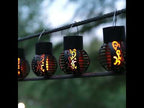 2 PCS Solar Simulation Flame Hollow Ball Hanging Lights Balcony Decorative Lights(Black) - YouTube Video