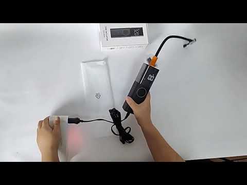 Car Portable Multifunctional Intelligent Digital Display Inflatable Pump(Black) - YouTube Video
