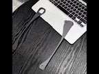 For iPad Air 13 2026 / 2025 / 2024 White Glazed Clear Acrylic Hybrid Metal Tablet Case(Titanium Color) - YouTube Video
