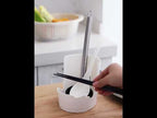 Kitchen Pot Cover Rack Sitting Type Multifunctional Soup Spoon Rack(White) - YouTube Video