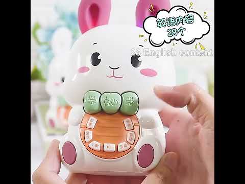 Children Singing Puzzle Luminous Rabbit Early Education Learning Machine(Pink) - YouTube Video