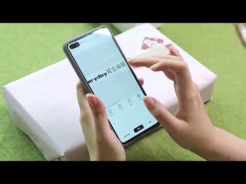 For Phomemo P12 / P12 Pro 12mm x 2m Thermal Transfer Label Ribbon(Black Word On Sky Blue) - YouTube Video