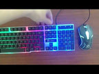 TX300 Mechanical Feel Backlight Punk Wired Keyboard Mouse Set (Black) - YouTube Video