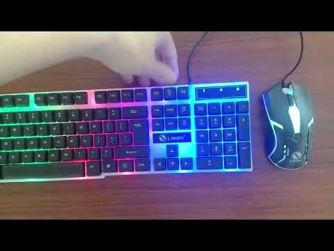 TX300 Mechanical Feel Backlight Punk Wired Keyboard Mouse Set (Black) - YouTube Video