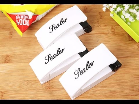 Multi-function Mini Portable Handy Plastic Bag Sealer Sealing Machine(White) - YouTube Video