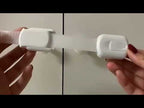 Slide Adjust Baby Safety Lock Refrigerator Drawer Lock(White) - YouTube Video
