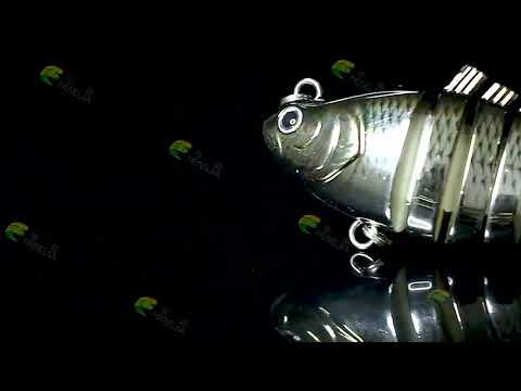 HENGJIA 10cm 24g Bionic Multi-Section Fish Bait Plastic Electroplating Fake Bait(3) - YouTube Video