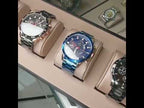 FNGEEN 5225 Multifunctional Waterproof Quartz Watch, Color: Black Steel Black Shell Black Surface - YouTube Video