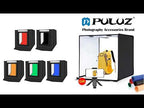 PULUZ Photo Studio Light Box Portable 60 x 60 x 60 cm Light Tent LED 5500K White Light Dimmable Mini 36W Photography Studio Tent Kit with 6 Removable Backdrops (Black Orange White Green Blue Red)(US Plug) - YouTube Video