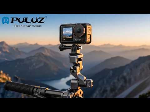 PULUZ Panoramic & Action Cameras Professional 3-Way Gimbal Motorcycles Bicycles Handlebar Aluminium Alloy Mount (Grey) - YouTube Video