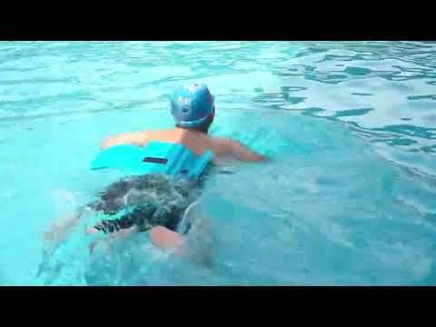 Fins Dual Purpose Back Float Children Beginner Swimming Aid Float Plate Hitting Water Striker(Cartoon Pattern) - YouTube Video