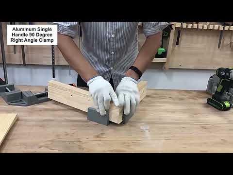 Aluminum Single Handle 90 Degree Right Angle Clamp Angle Clamp Woodworking Frame Clip Right Angle Folder Tool - YouTube Video