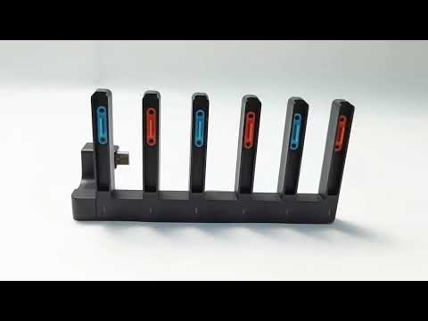 ipega 6 In 1 Charging Station for Nintendo Switch 2 Joy-Con Controllers Charging Dock - YouTube Video