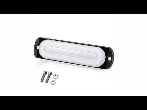 DC12V-24V / 18W Car Truck Emergency Strobe Flash Warning Light 6LEDs Ultra-thin Side Lights(White + Red) - YouTube Video