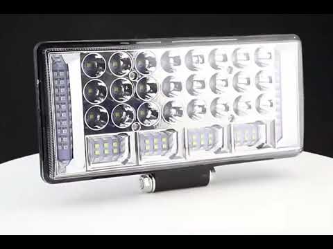 2 PCS WUPP CS-1243A1 Car 4 inch Square 20LEDs Highlight Work Light Modified Spotlight - YouTube Video