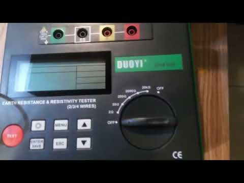 DUOYI DY4300 Higher Accuracy Digital Ground Resistance Tester - YouTube Video