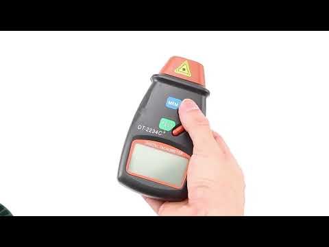 DT2234C+ Handheld Portable Motor Gear Tachometer Laser Tachometer - YouTube Video