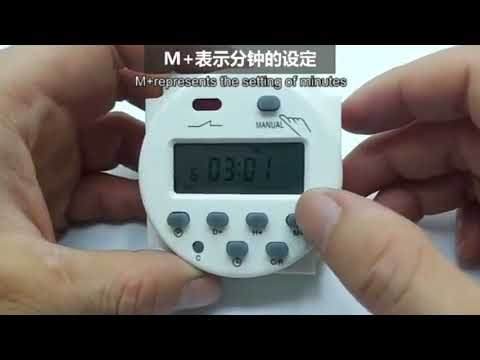 CN101A AC110V Microcomputer Time Switch Digital LCD Power Timer - YouTube Video