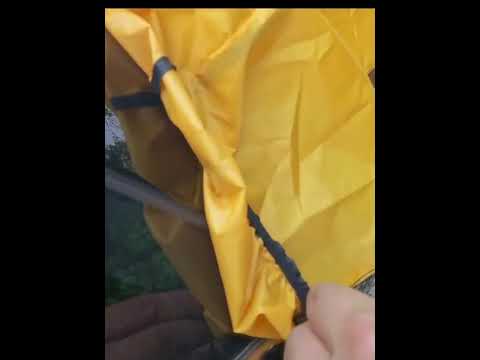 Rear Mosquito Repellent Sun Protection Tent RV Canopy Awning(Yellow) - YouTube Video